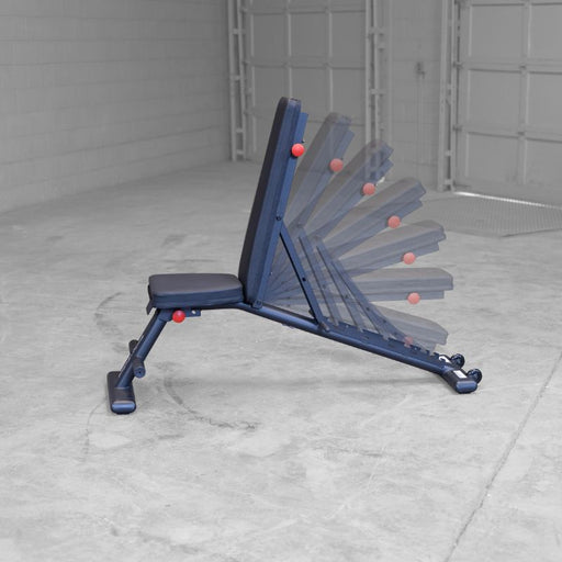Body-Solid GFID225B Folding FID Bench - Black Frame - Adjustment Angles
