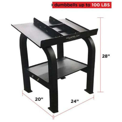 PowerBlock Commercial Pro Rack Stand with Dimensions