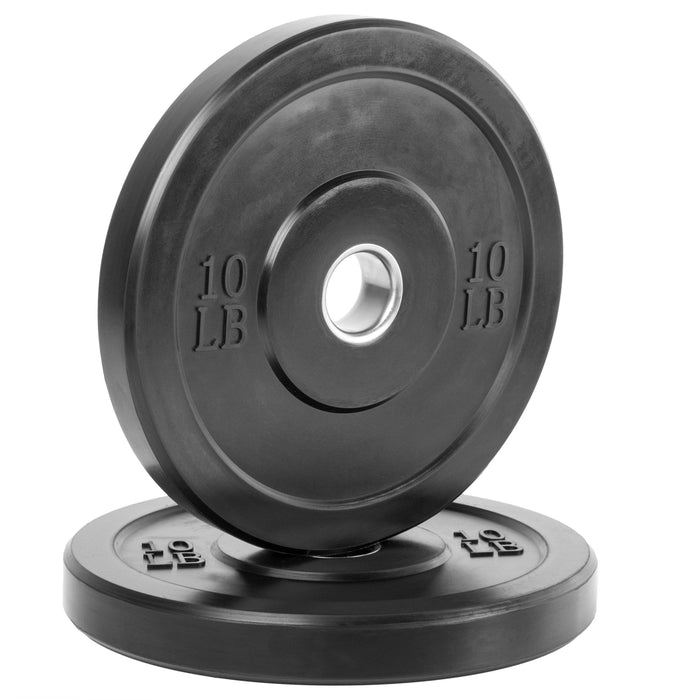 XMark Fitness Black Olympic Bumper Plates Pair XM-3385 DISCONTINUED