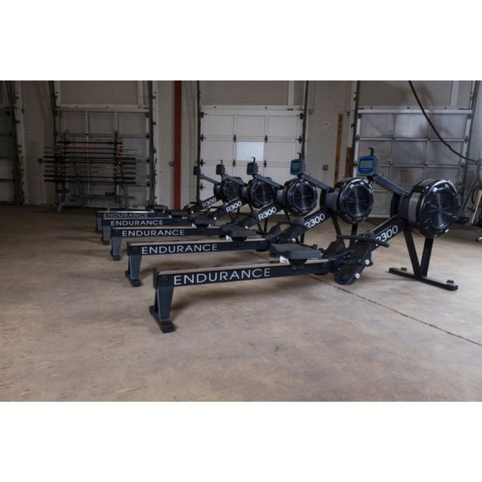 Body-Solid Endurance R300 Indoor Rower Group Side View Far