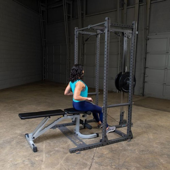 Body-Solid Powerline PLA500 Half Rack Lat Attachment Seated Row