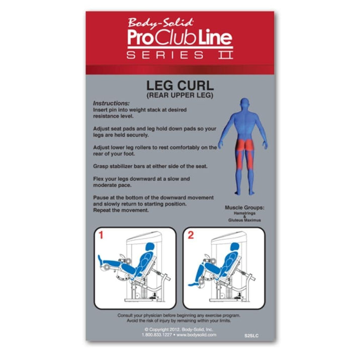 Body-Solid ProClub S2SLC Series II Seated Leg Curl Instruction