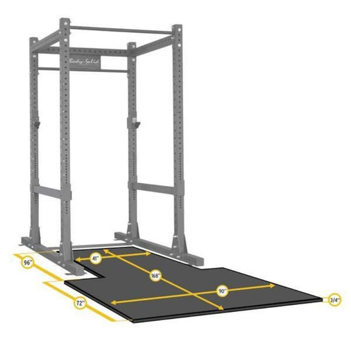 Body-Solid SPRPLATFORM Power Rack Floor Mat Dimension