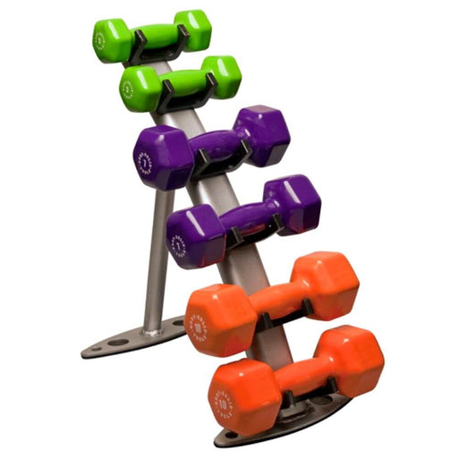 Body-Solid GDR10 Vinyl Dumbbell Rack Front View
