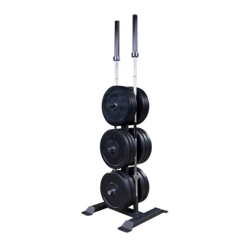 Body-Solid GWT56 Olympic Weight Tree and Bar Holder With Plates