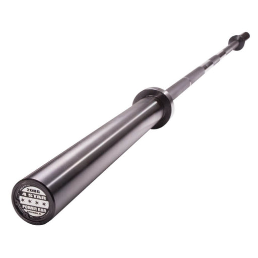 Body-Solid OB864STAR 7' Black 4-Star Olympic Power Bar 3D View Close Up