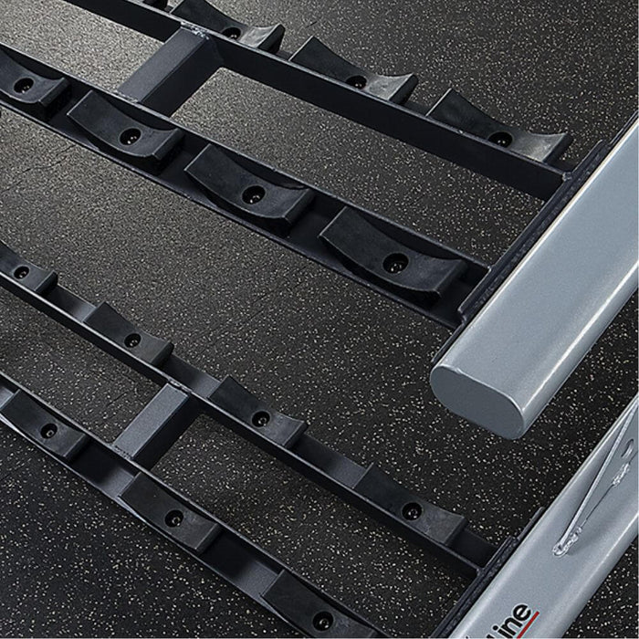 Body-Solid ProClub SDKR1000SD 3 Tier Saddle Dumbbell Rack Close Up