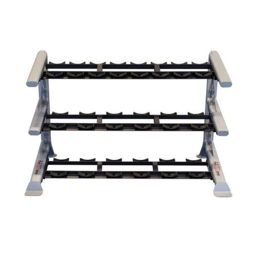 Body-Solid ProClub SDKR1000SD 3 Tier Saddle Dumbbell Rack Front View