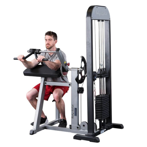 Body-Solid Pro Select GCBT-STK Biceps And Triceps Machine Front View Over Hand