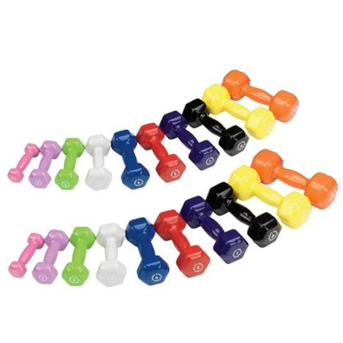 Body-Solid Tools BSTVDS Vinyl Dumbbell Sets 1-10 lbs