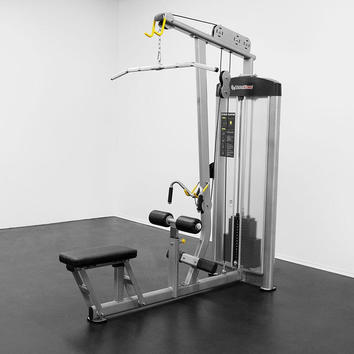 BodyKore GR638 Isolation Series Selectorized Lat PulldownSeated Row Front Side View
