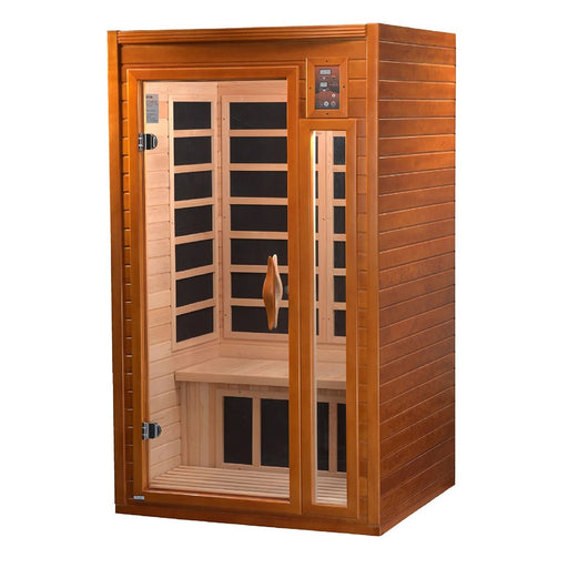 Dynamic Saunas Barcelona Elite 1-2-person Ultra Low  EMF Far Infrared Sauna DYN-6106-01 Elite  Facing Left