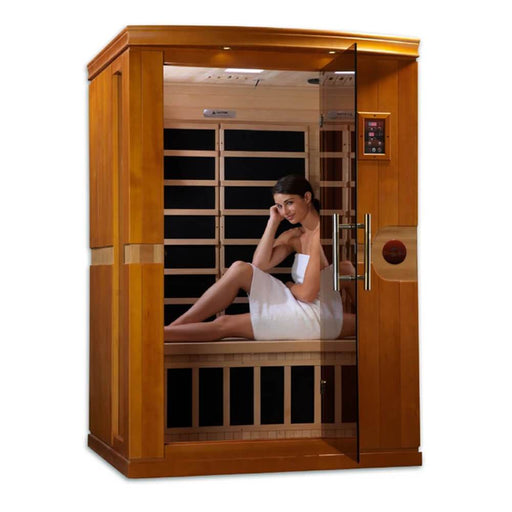 Dynamic Saunas DYN-6210-01 Venice Dynamic Low EMF Far Infrared Sauna Facing Right Opened