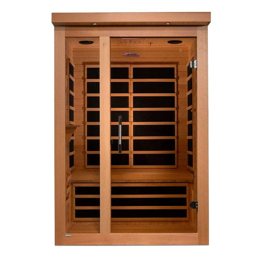 Dynamic Saunas DYN-6215-02 Llumeneres 2 Person Ultra Low EMF FAR Infrared Sauna Front View
