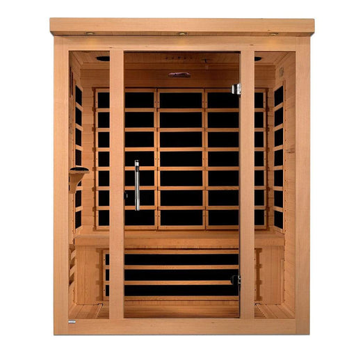 Dynamic Saunas DYN-6315-02 Vila 3 Person Ultra Low EMF FAR Infrared Sauna Front View