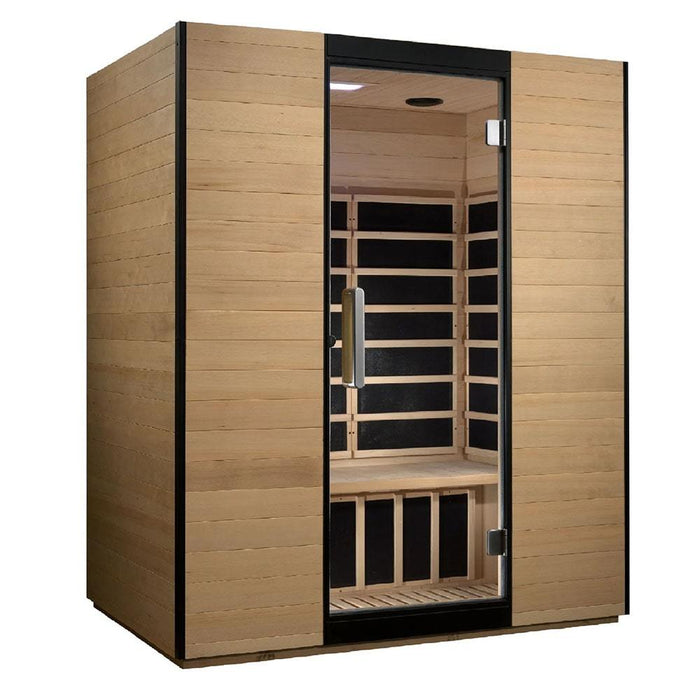 Dynamic Saunas DYN-6326-01 Valencia 3 Person Ultra Low EMF FAR Infrared Sauna Facing Right