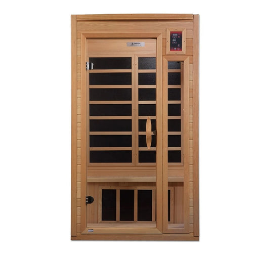 Golden Designs Barcelona Select Elite 1-2-person PureTech™ Near Zero Far Infrared Sauna Front View