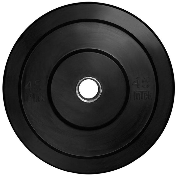 Intek Strength Champion Series Rubber Bumper Plates Close Up View