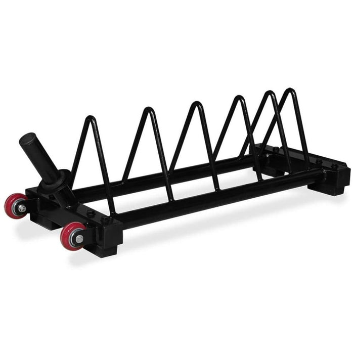 Intek Strength Horizontal Bumper Plate Rack Holds Four Pairs 3D View