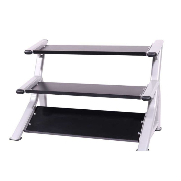 Intek Strength Three Tier Tray-Style Dumbbell Rack 3D View Empty