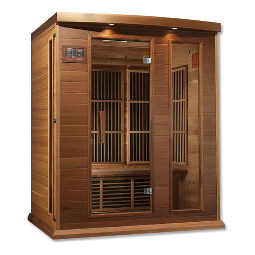 Maxxus MX-K306-01-ZF 3 Person Near Zero EMF FAR Infrared Sauna - Red Cedar Finish