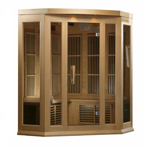 Maxxus MX-K356-01 Low EMF FAR Infrared Carbon Canadian Hemlock Sauna Facing Right
