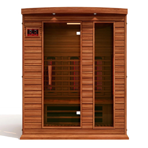 Maxxus MX-M306-01-FS CED 3 Person Full Spectrum Infrared Sauna Front View