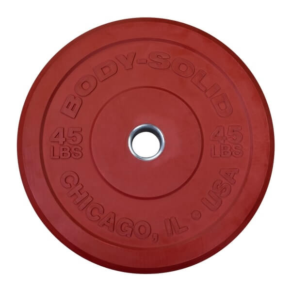 Body-Solid OBPXC45 Chicago Extreme Red 45lb Bumper Plate