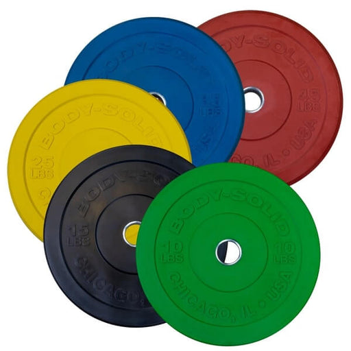 Body-Solid Chicago Extreme Colored Bumper Plates