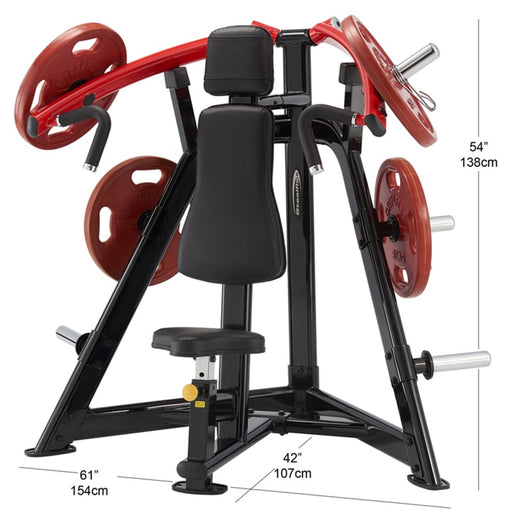 Steelflex PLSP Plate Loaded Shoulder Press Dimensions