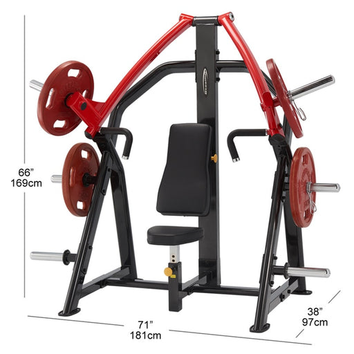 Steelflex PSIP Incline Chest Press Dimensions