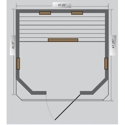 SunRay HL200W Heathrow Dimensions