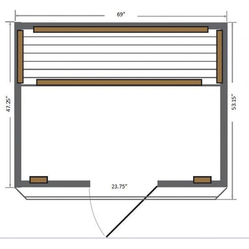 SunRay HL400K Sequioa Dimensions