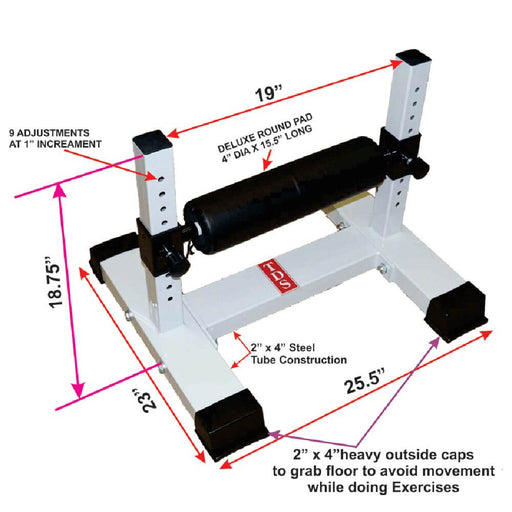 TDS TDS-01850 Single Leg Split Squat Stand Dimension