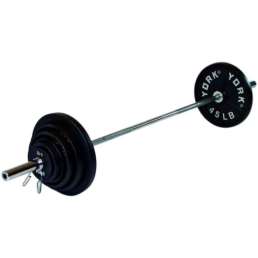 York Barbell 300lb Deep Dish Cast Iron Olympic Set 3D View