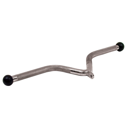 York Barbell NT043 V Shape Chrome Bar With Rubber Ends 3D View