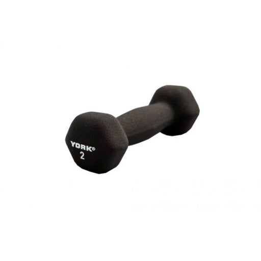 York Barbell 15601 Black Neoprene Hexagon Fitbells 2