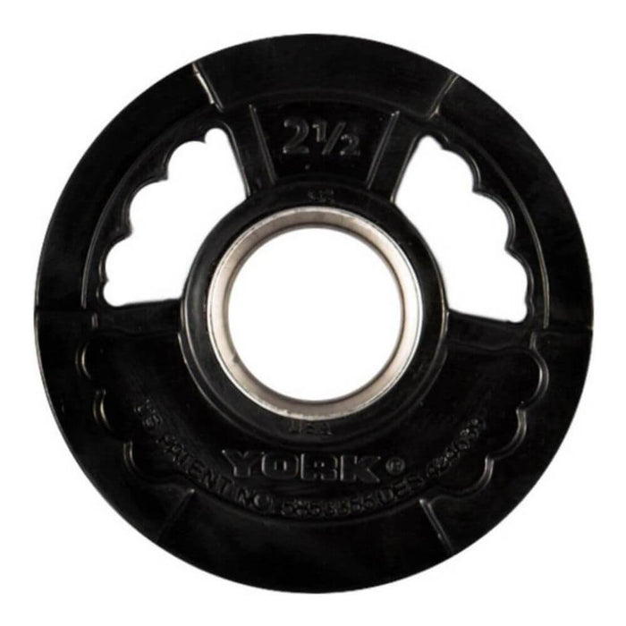 York_Barbell_29078G-2_Rubber_Encased_Olympic_Plates_2.5