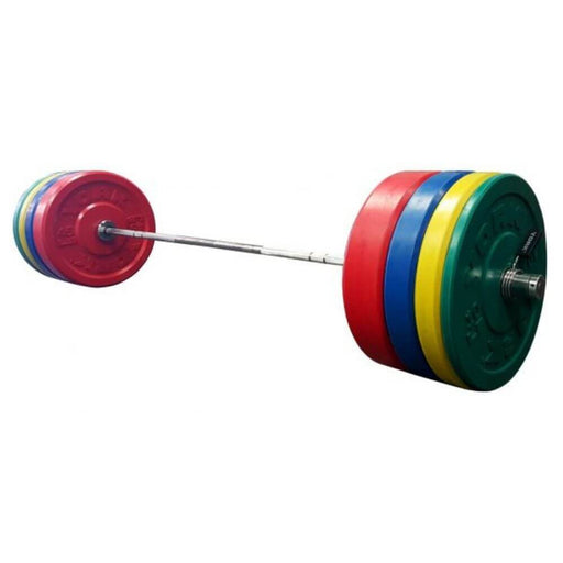 York Barbell 29091 USA Colored Bumper Plate & Barbell Sets