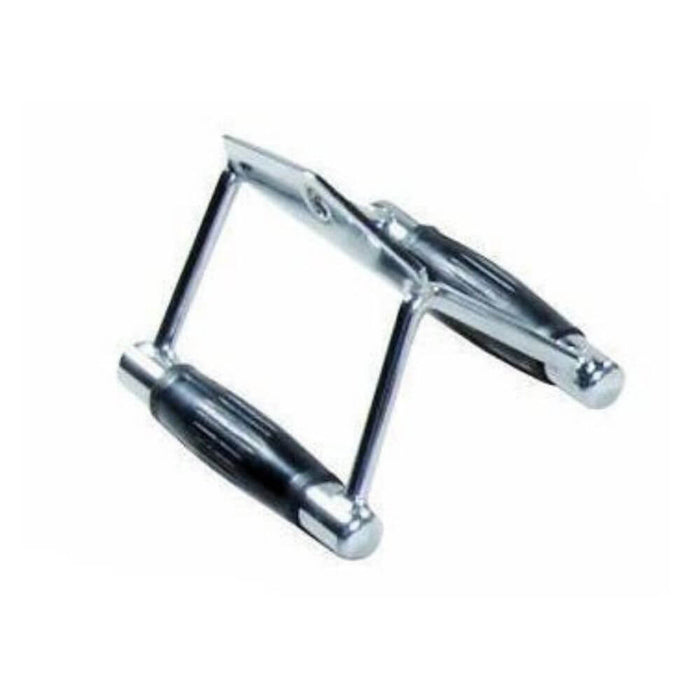 York Barbell 36163 Seated Row_ Chinning Chrome Revolving Bar with Rubber Ergo Grips