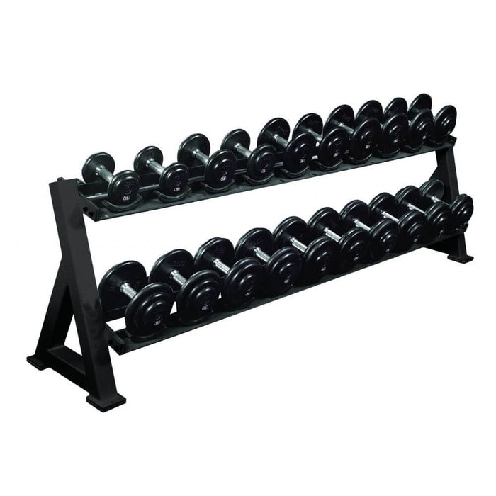 York Barbell 69130 Two Tier Dumbbell Saddle Rack