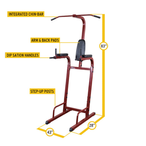 Best Fitness Vertical Knee Raise BFVK10 Dimensions