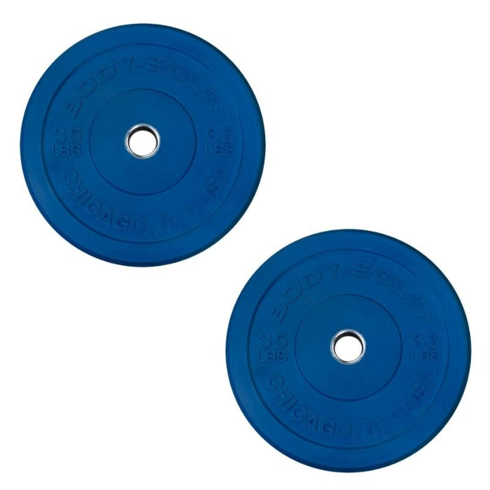 Body-Solid OBPXC35 Chicago Extreme Blue 35lb Bumper Plate Pair