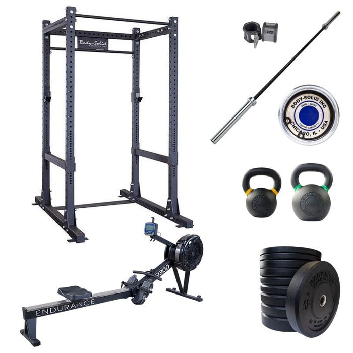 Body-Solid Ultimate Garage Gym Power Rack Package