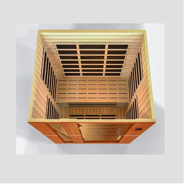 Dynamic Lugano Elite 3-Person Ultra Low EMF Far Infrared Sauna | Angled Top View