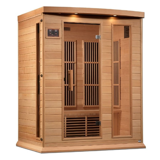 Maxxus MX-K306-01-ZF 3-Person Infrared Saunas - Natural Hemlock Finish
