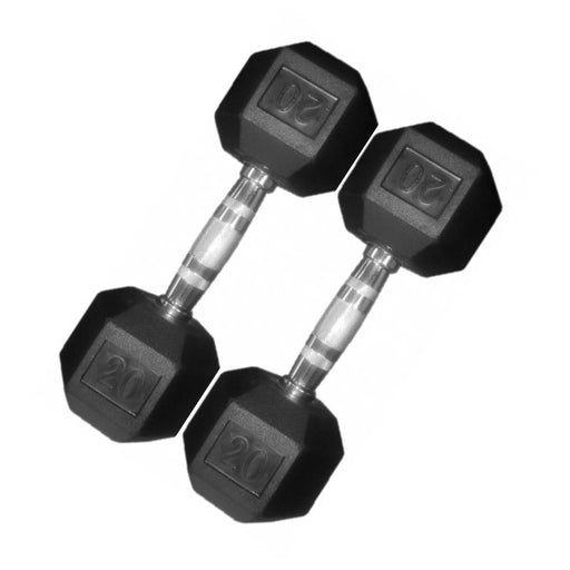 TAG Fitness No Logo Rubber Hex Dumbbells