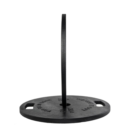 Weight It Out Cast Iron 45lb Black Coated Machined Plates - Side View
