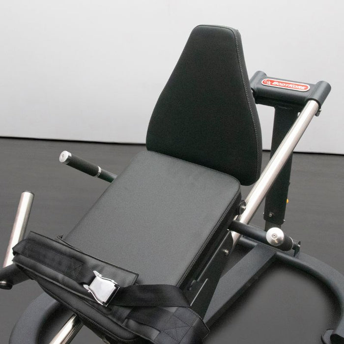 BodyKore CF8131 Glute Press & Leg Press Combo Black seat view in warehouse