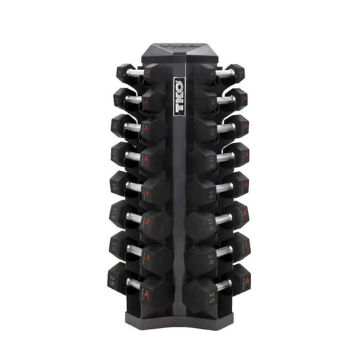 TKO Strength 8 Pair Vertical Dumbbell Rack S826-SXRL8 full set front view